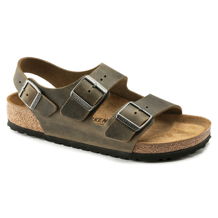Birkenstock Milano Faded Khaki, Oiled Leather Uomo