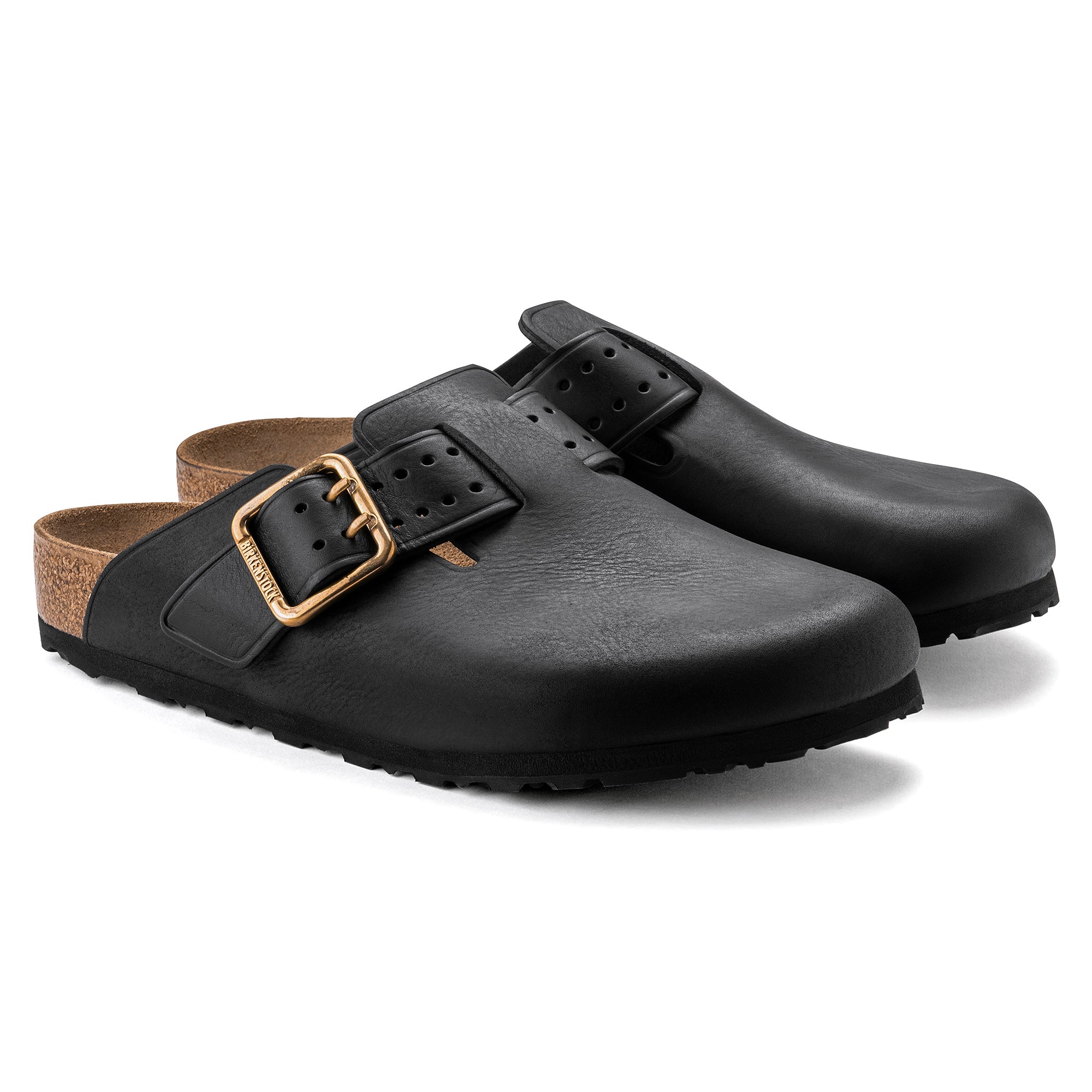 Birkenstock Boston Bold Black,pull Up Leather-calz.s Uomo - 1