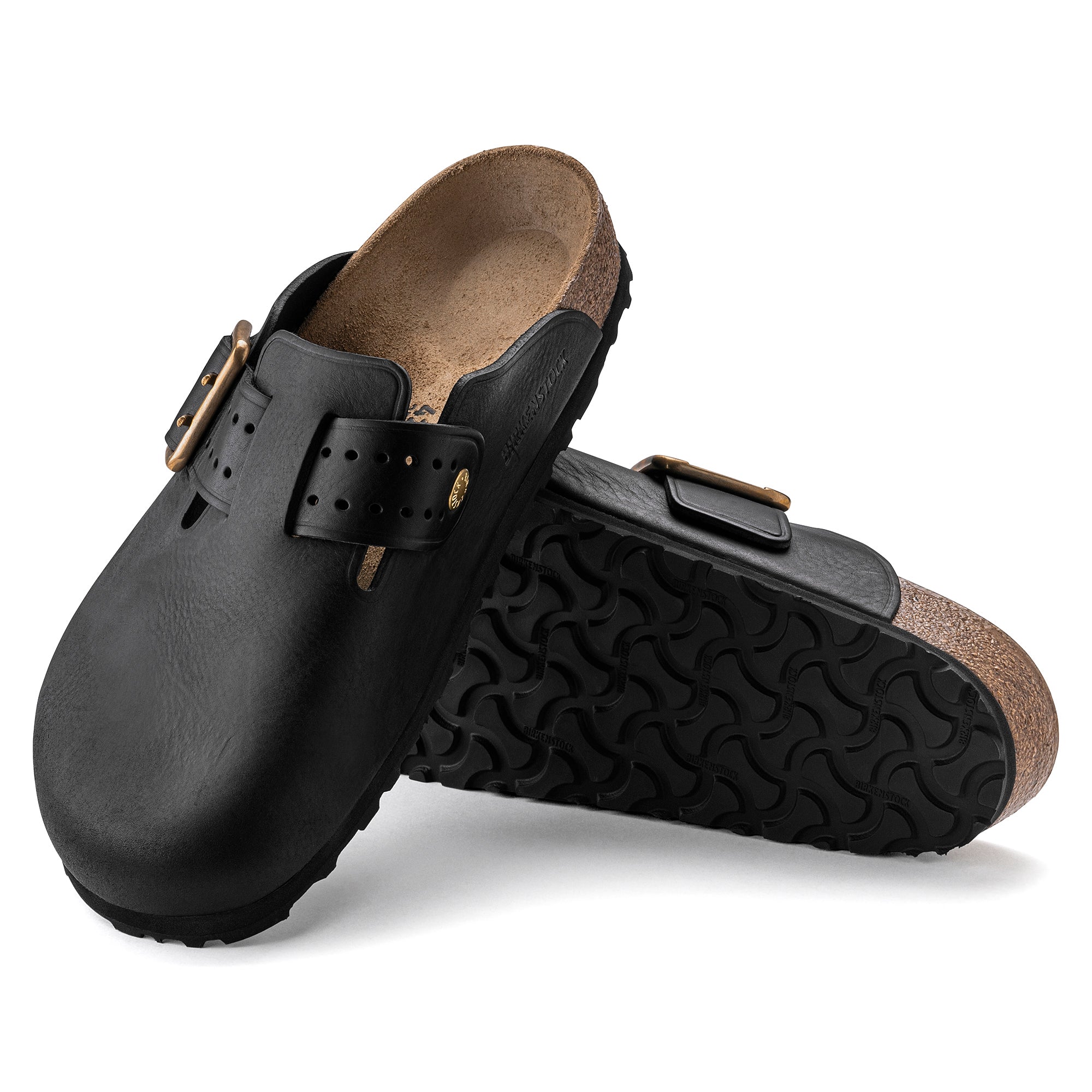 Birkenstock Boston Bold Black,pull Up Leather-calz.s Uomo - 6