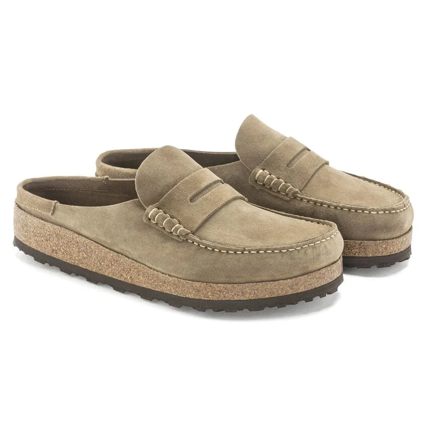 Birkenstock Naples Taupe,suede Leather-calz.s Uomo