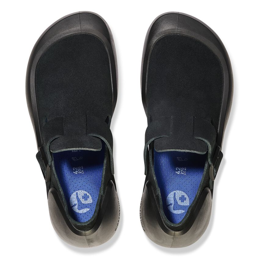 Birkenstock Reykjavik Men Black,nubuck Leather-calz.n Uomo