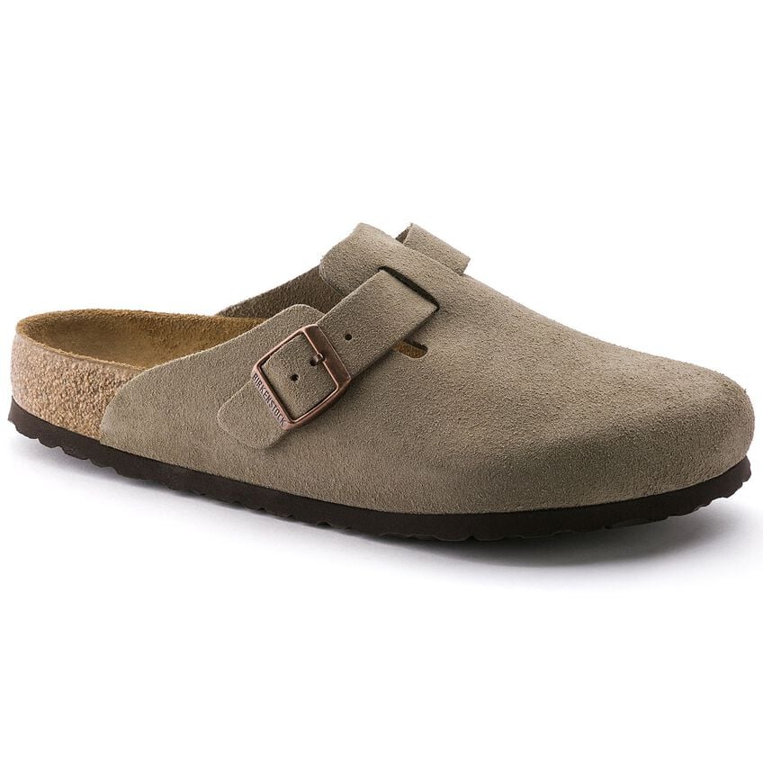 Birkenstock Boston Taupe,suede Leather Uomo