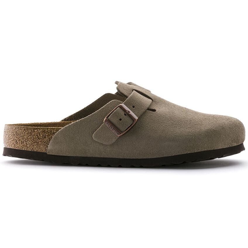 Birkenstock Boston Taupe,suede Leather Uomo