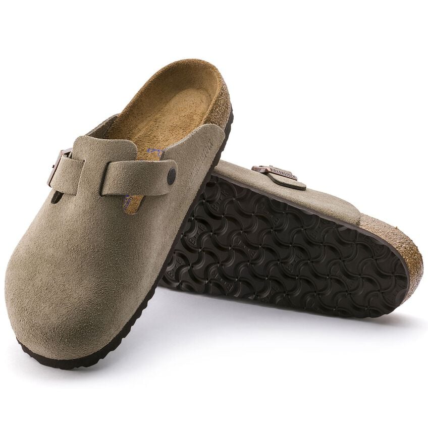 Birkenstock Boston Taupe,suede Leather Uomo