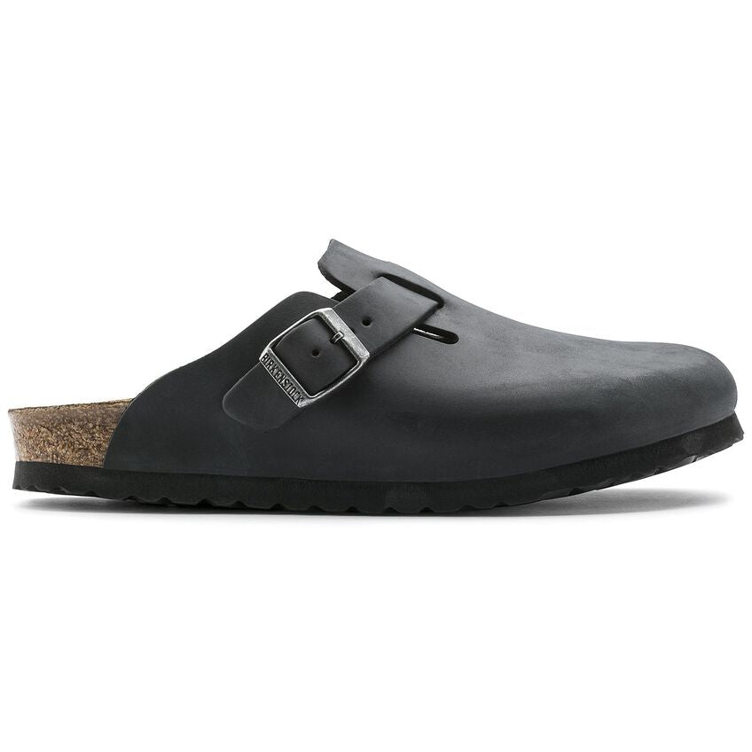 Birkenstock Boston Black,suede Leather-calz.s Uomo