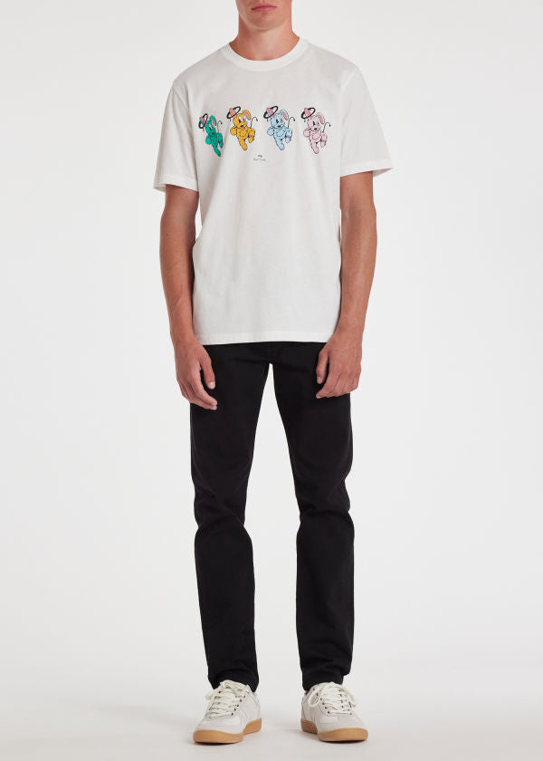 Paul Smith Mens Slim Fit Tshirt Bunny Repeat Uomo - 3