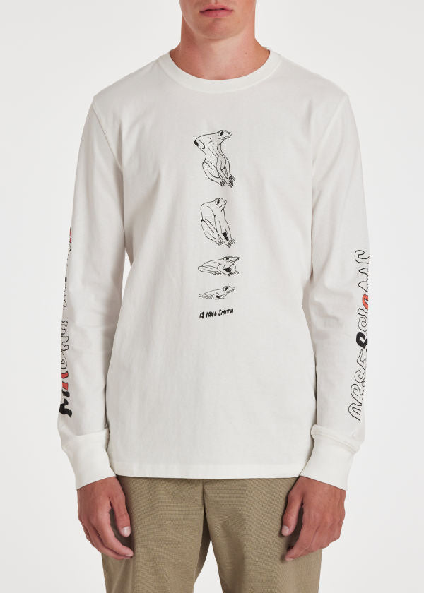Paul Smith Mens Reg Fit Ls Tshirt Melted Frog Uomo - 1