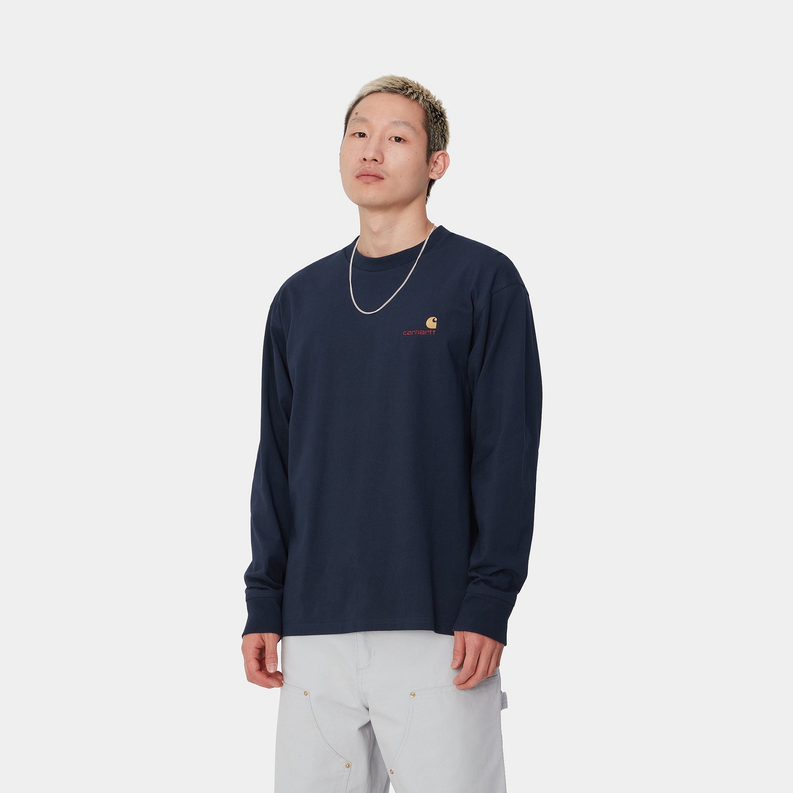 Carhartt Wip L/s American Script T-shirt Uomo