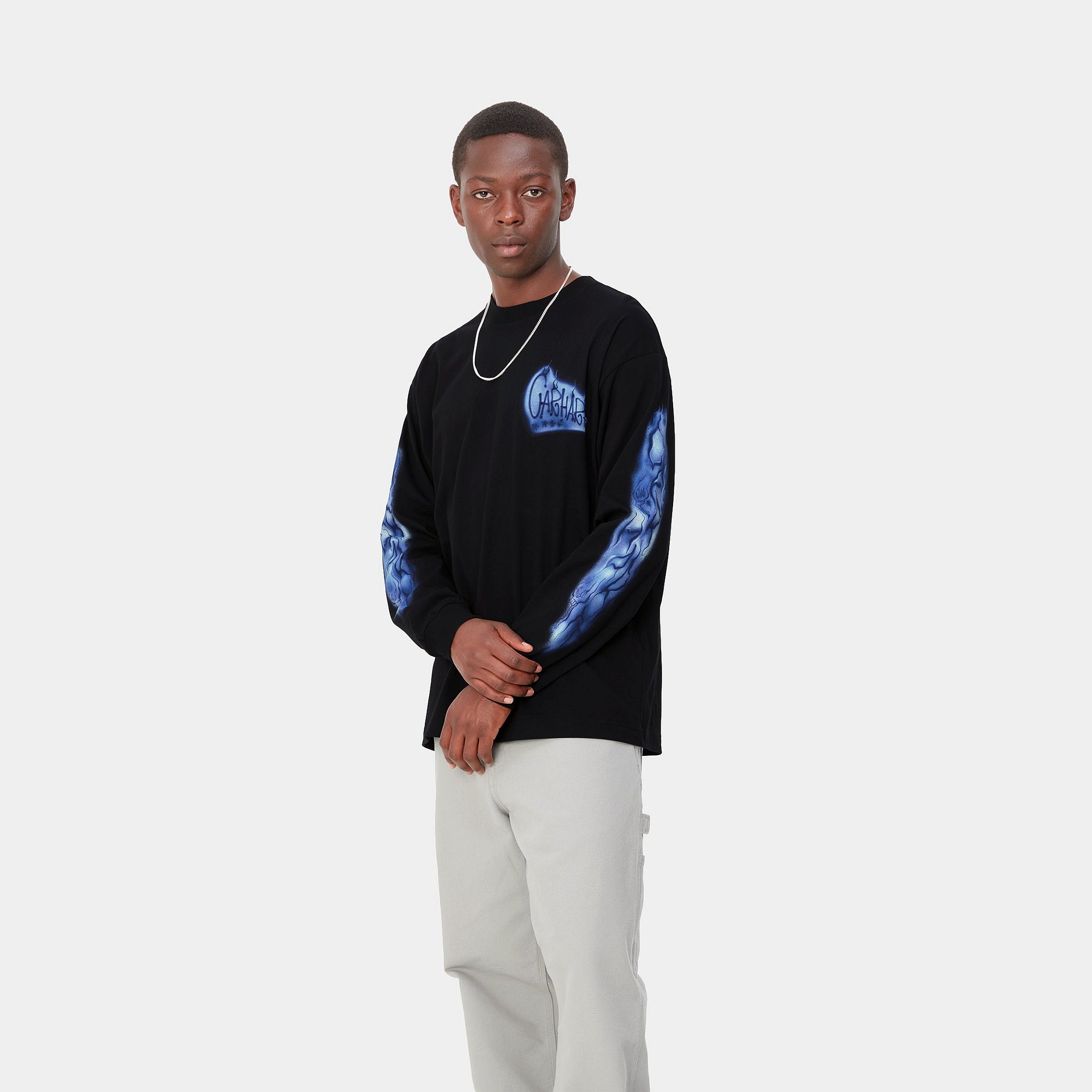 Carhartt Wip L/s Babybrush Grin T-shirtorganic Cotton Single Jersey Uomo - 5