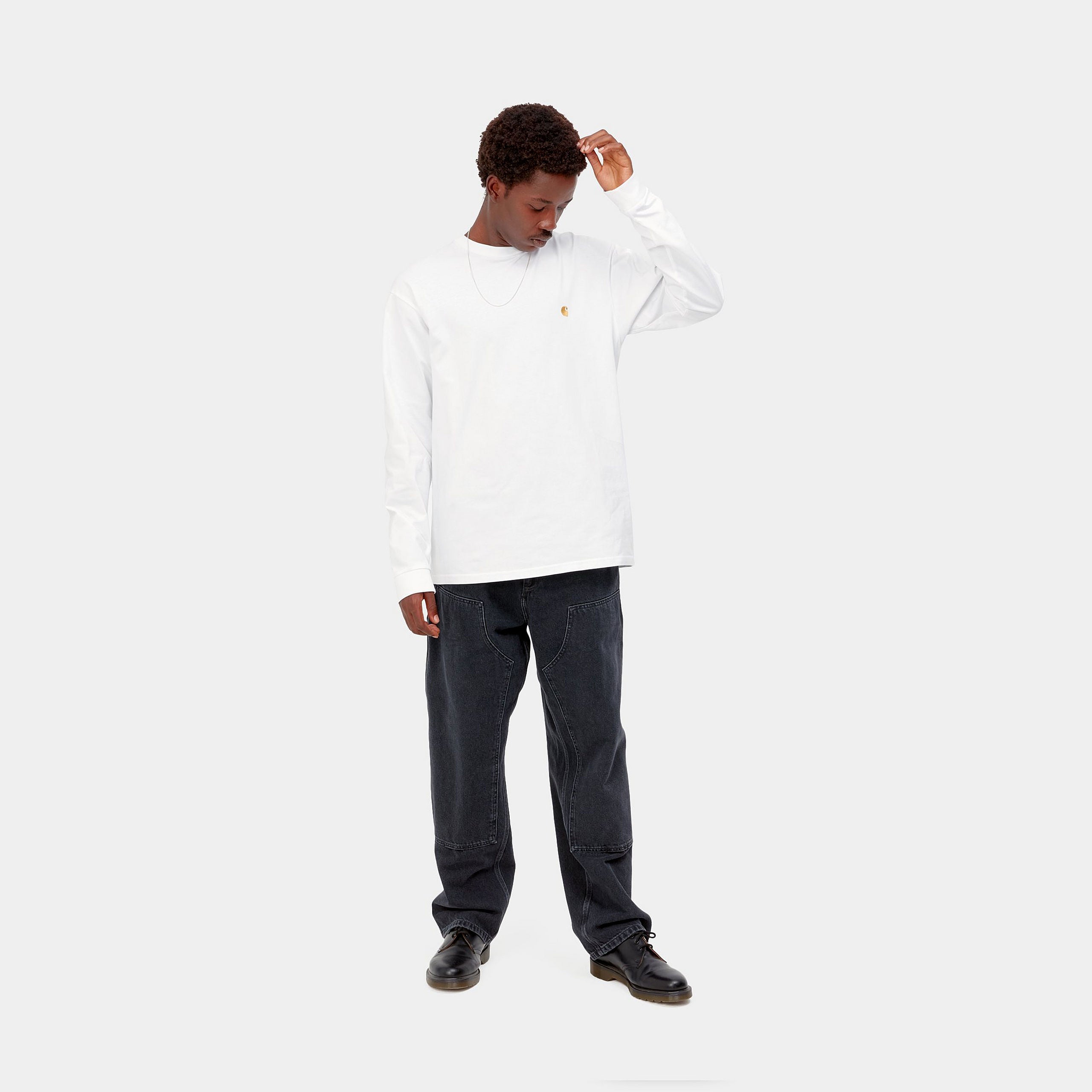 Carhartt Wip L/s Chase T-shirt Cotton Combed Single Jersey Uomo - 3