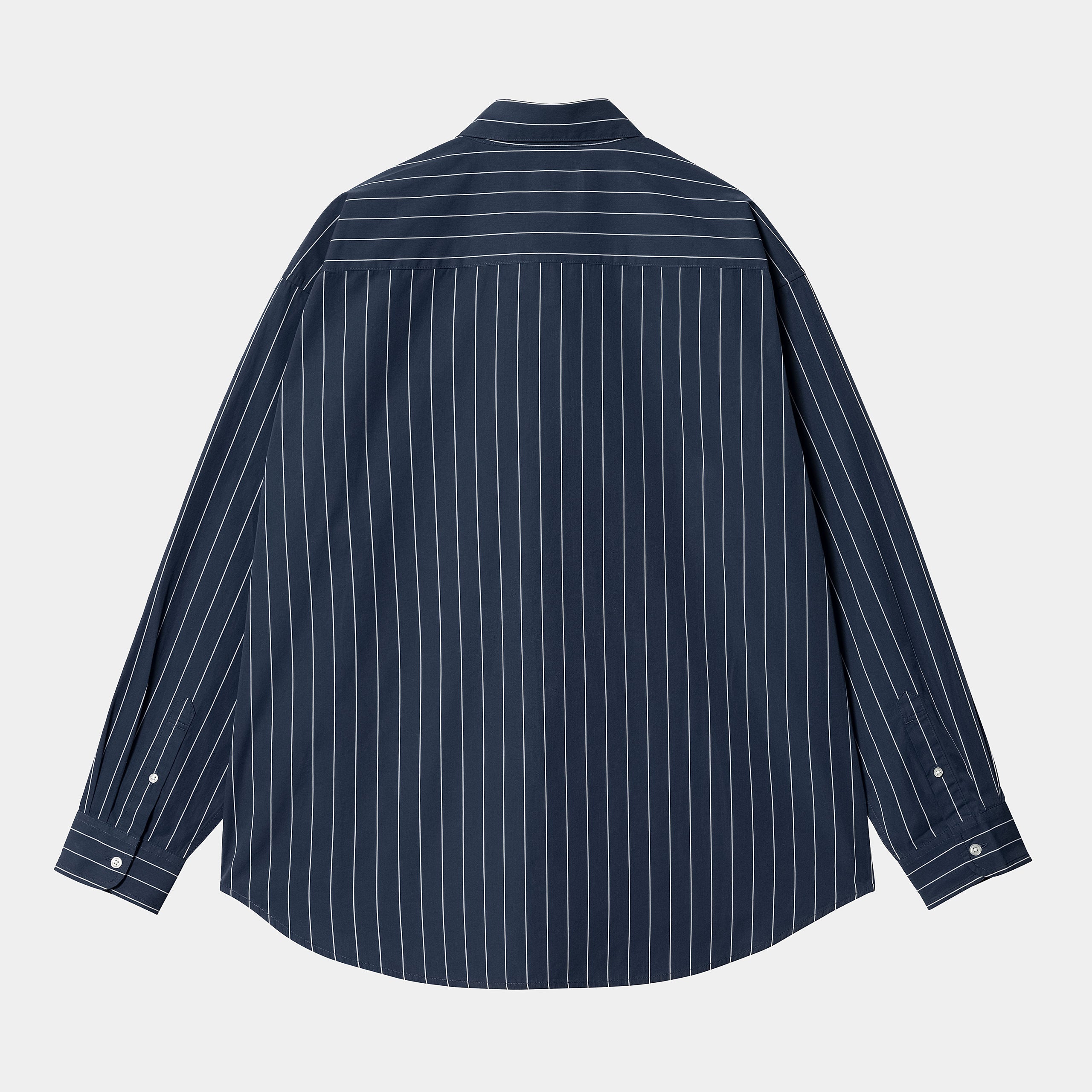 Carhartt Wip L/s Orlean Shirt Cotton Poplin, 3.9 Oz Orlean Stripe, Blue / White --- Uomo - 5