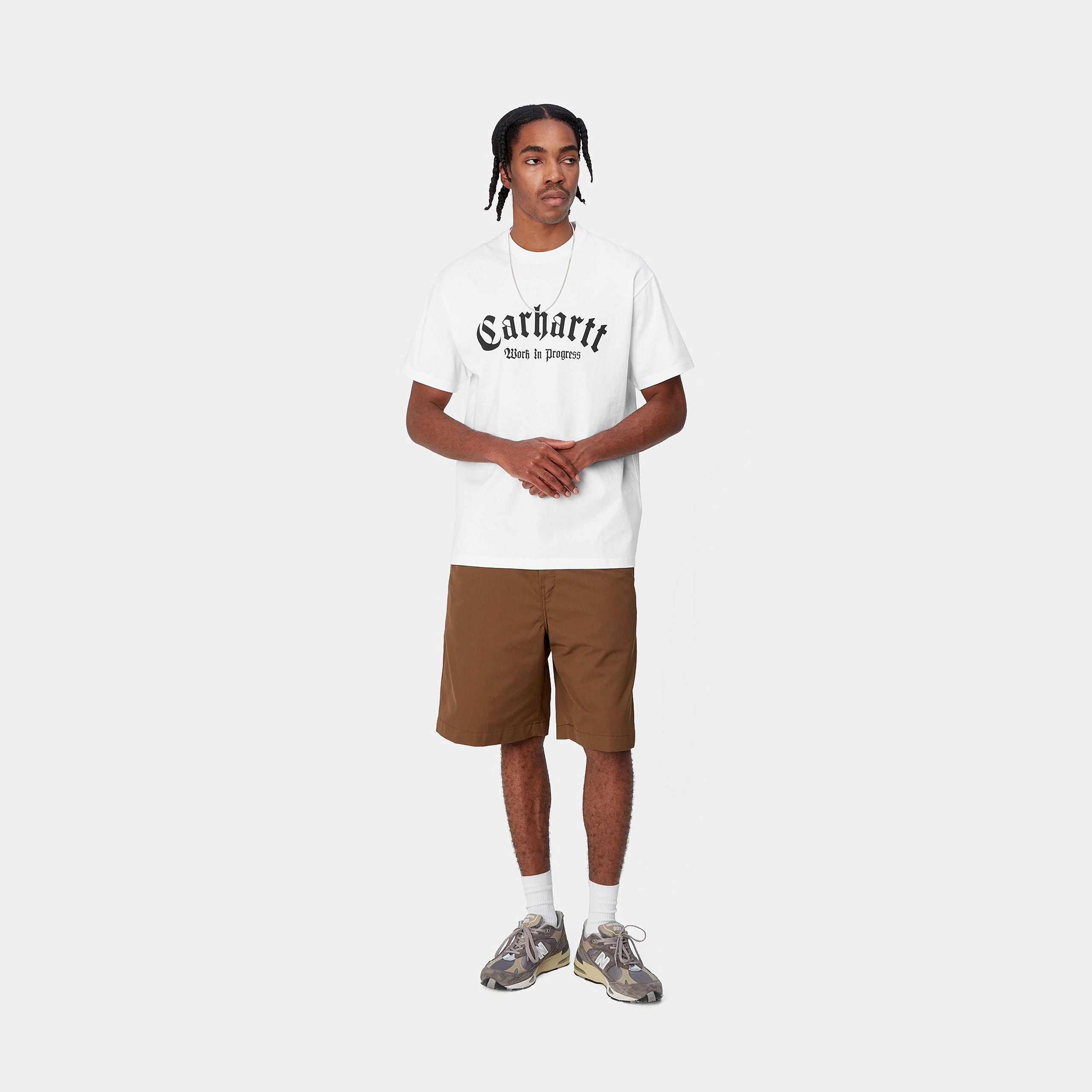 Carhartt Wip S/s Onyx T-shirt Organic Cotton Single Jersey, 210 G/m² White / Black -- Uomo - 3