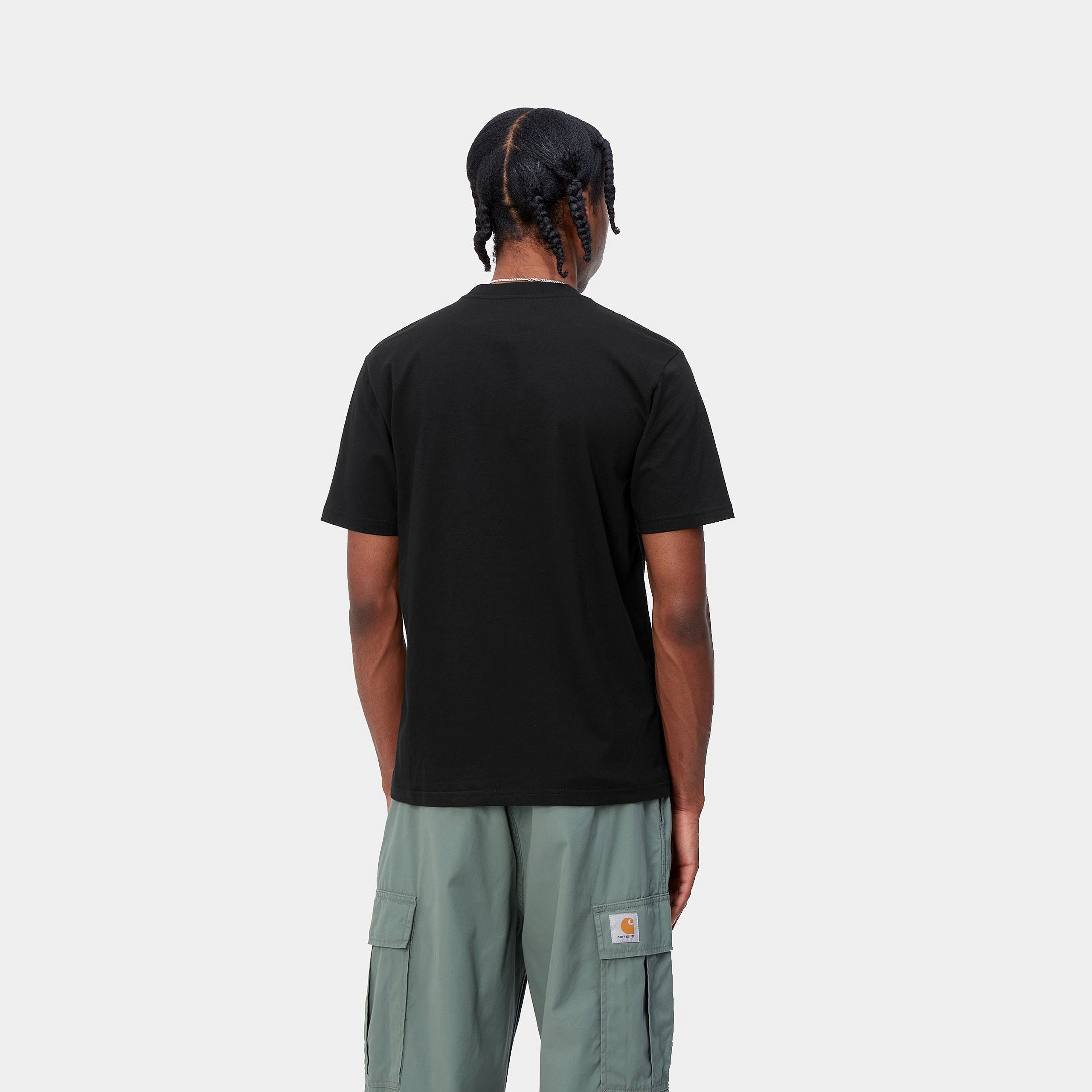 Carhartt Wip S/s Original Thought T-shirt Organic Cotton Single Jersey, 175 G/m² Blac Uomo