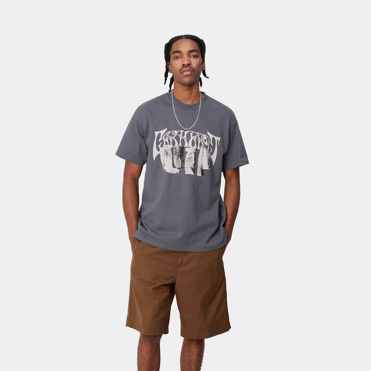 Carhartt Wip S/s Pagan T-shirt Organic Cotton Single Jersey, 200 G/m² Zeus / Grey --- Uomo
