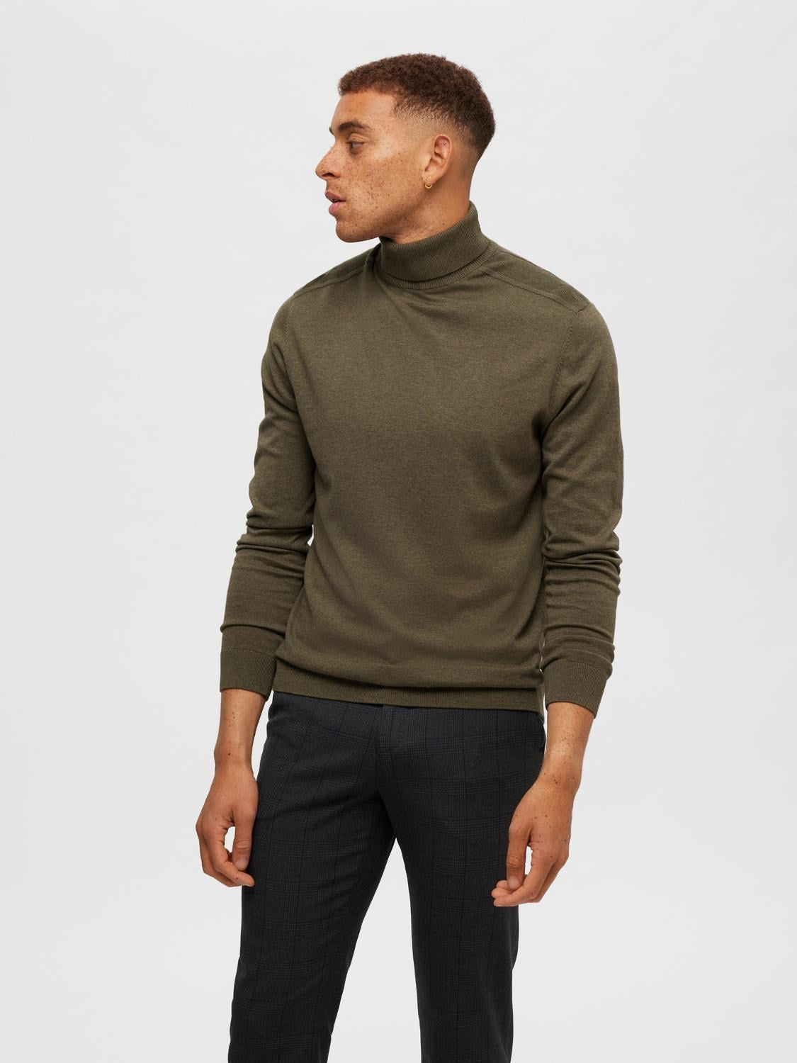 Selected Homme Slhberg Roll Neck B Noos Uomo - 1