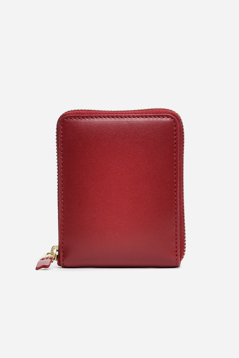 Comme Des Garcons Wallet Classic Leather Line Red Unisex