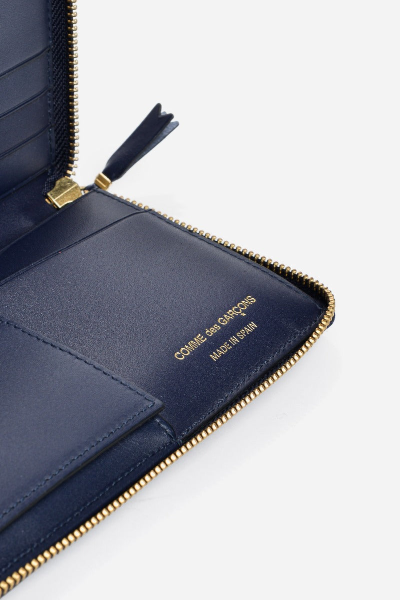 Comme Des Garcons Wallet Classic Leather Line Blue Unisex