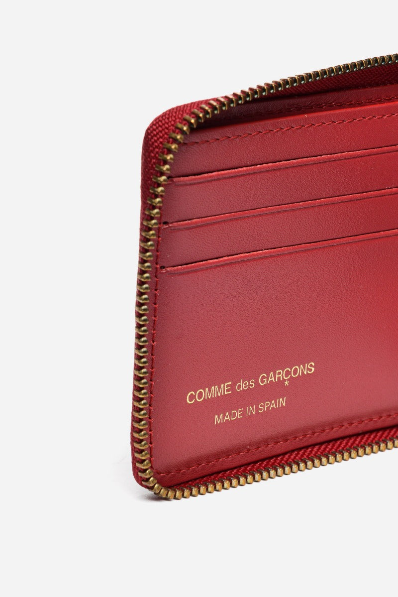 Comme Des Garcons Wallet Classic Leather Line Red Unisex