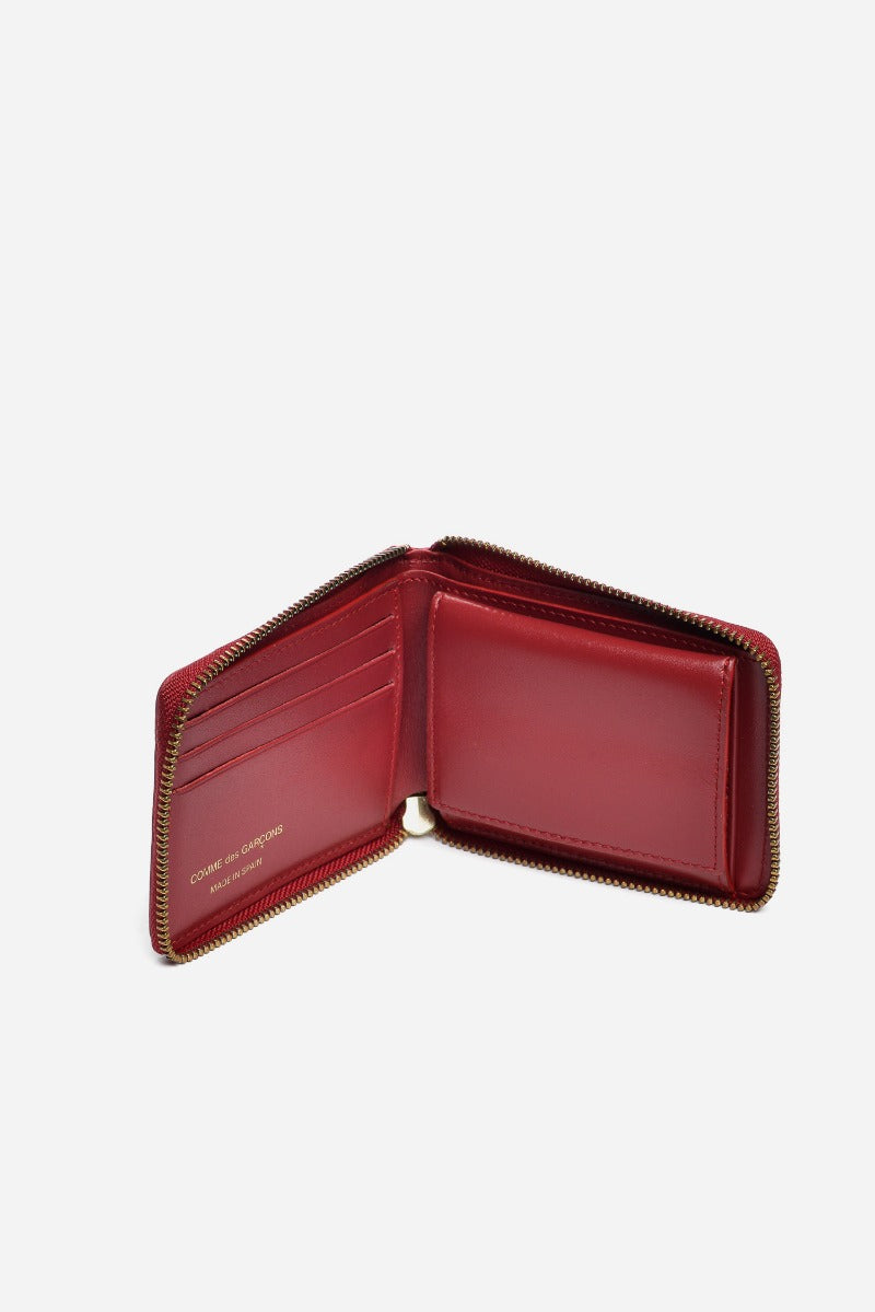 Comme Des Garcons Wallet Classic Leather Line Red Unisex